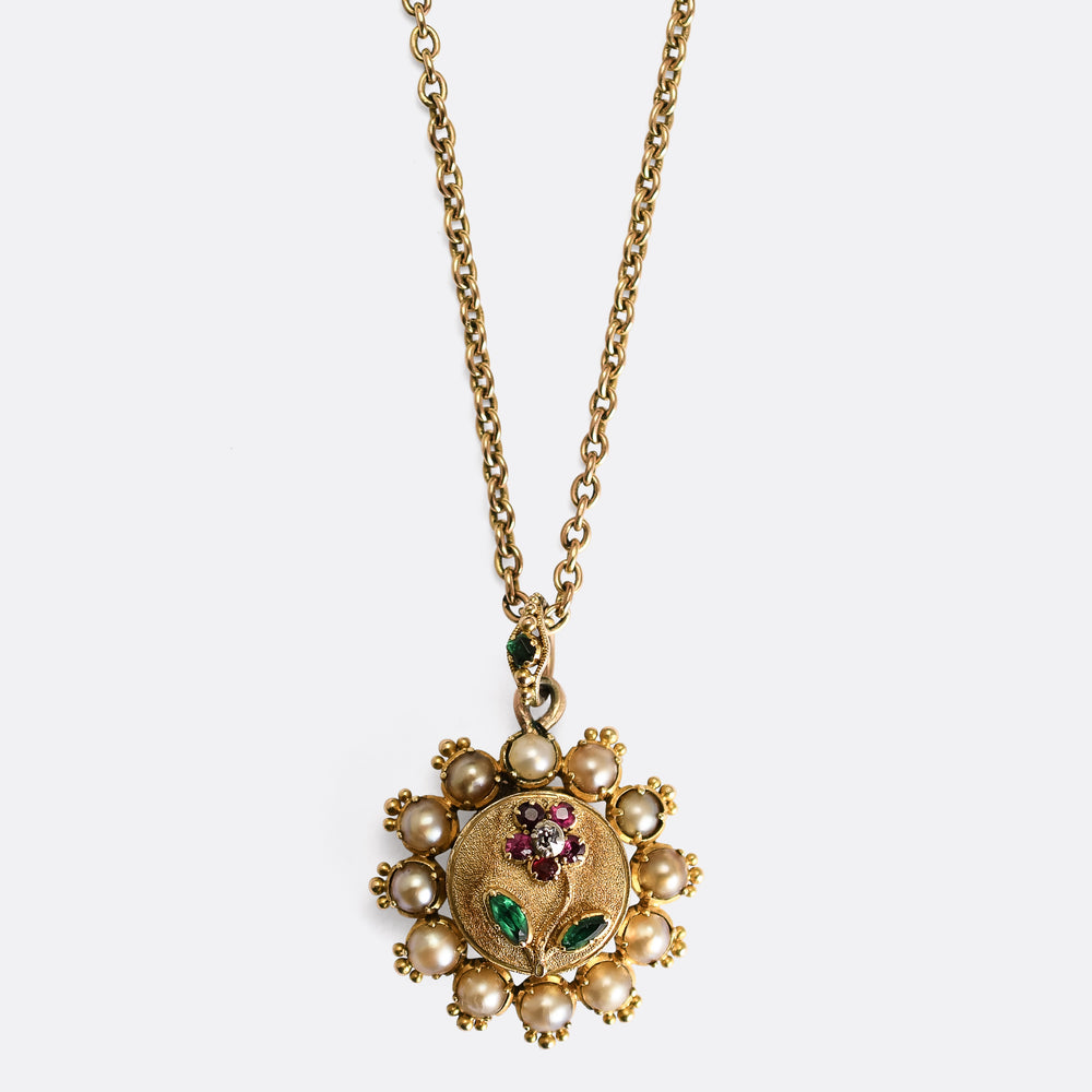 Georgian Regency Forget-Me-Not Locket