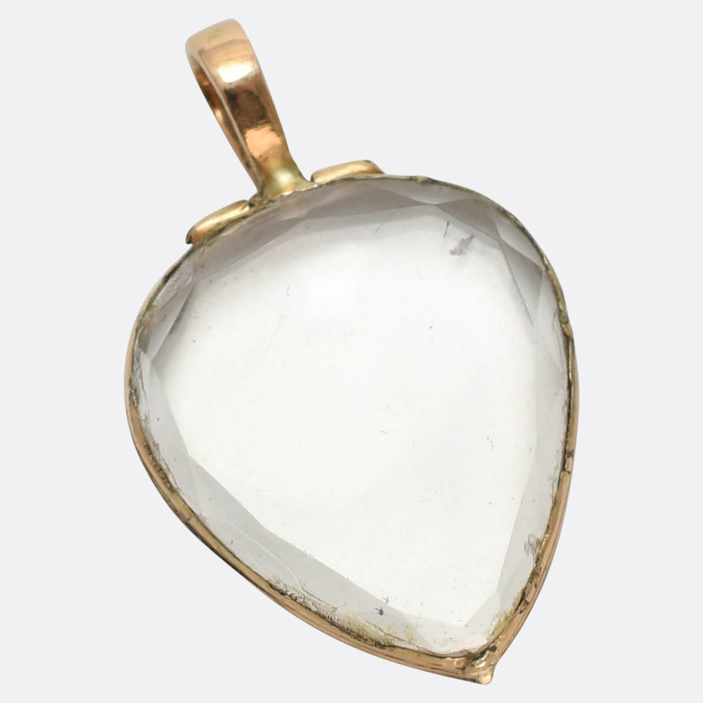 Georgian Rock Crystal Heart Locket