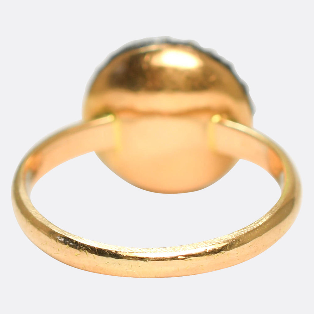 Georgian Rose Cut Diamond Cluster Ring