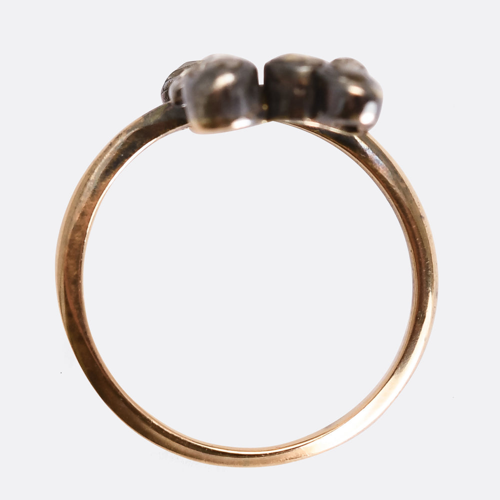 Georgian Rose Cut Diamond Flower Ring