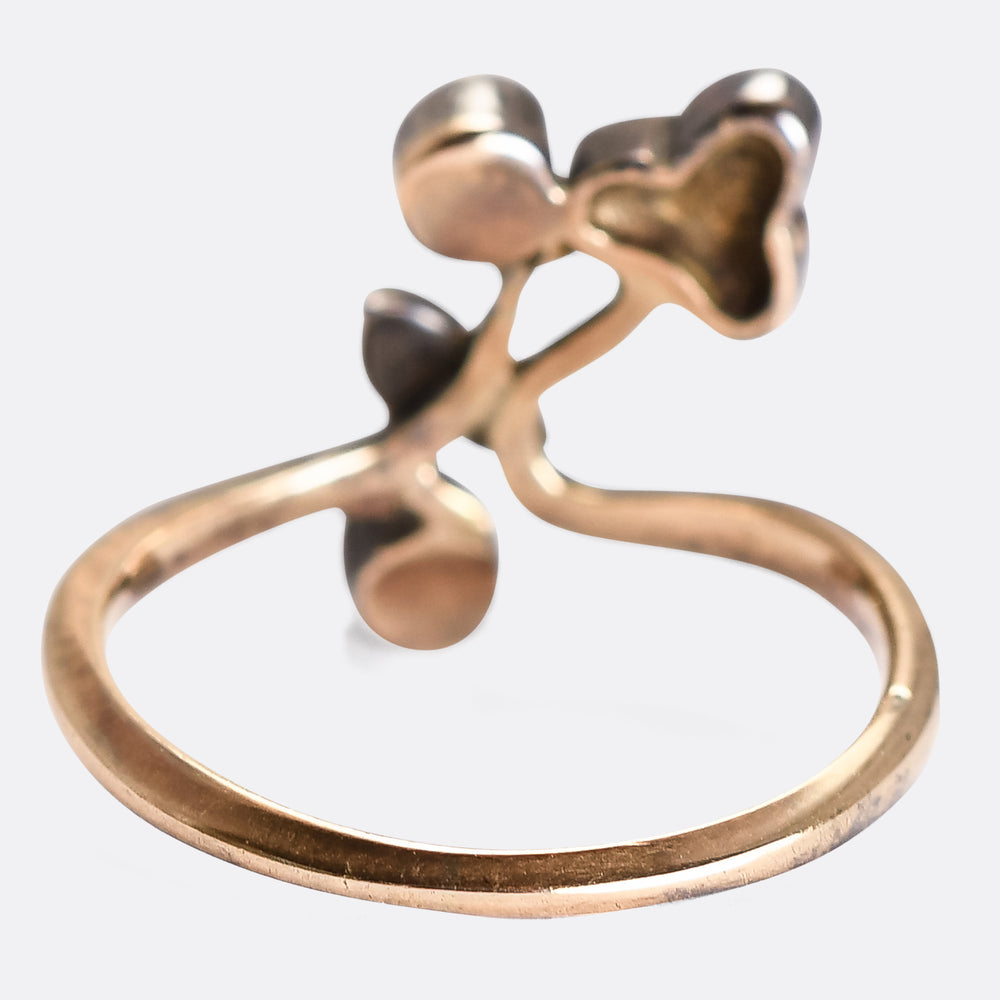 Georgian Rose Cut Diamond Flower Ring