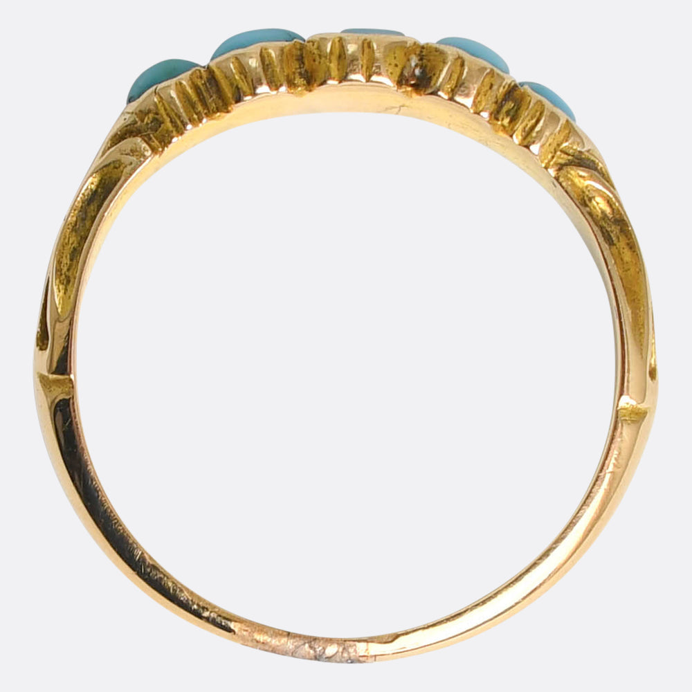 Georgian Turquoise 5-Stone Ring