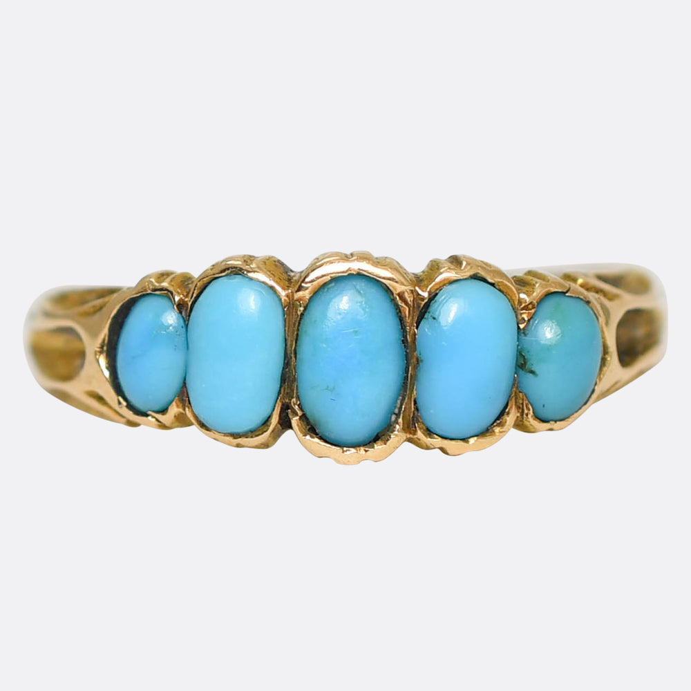 Georgian Turquoise 5-Stone Ring