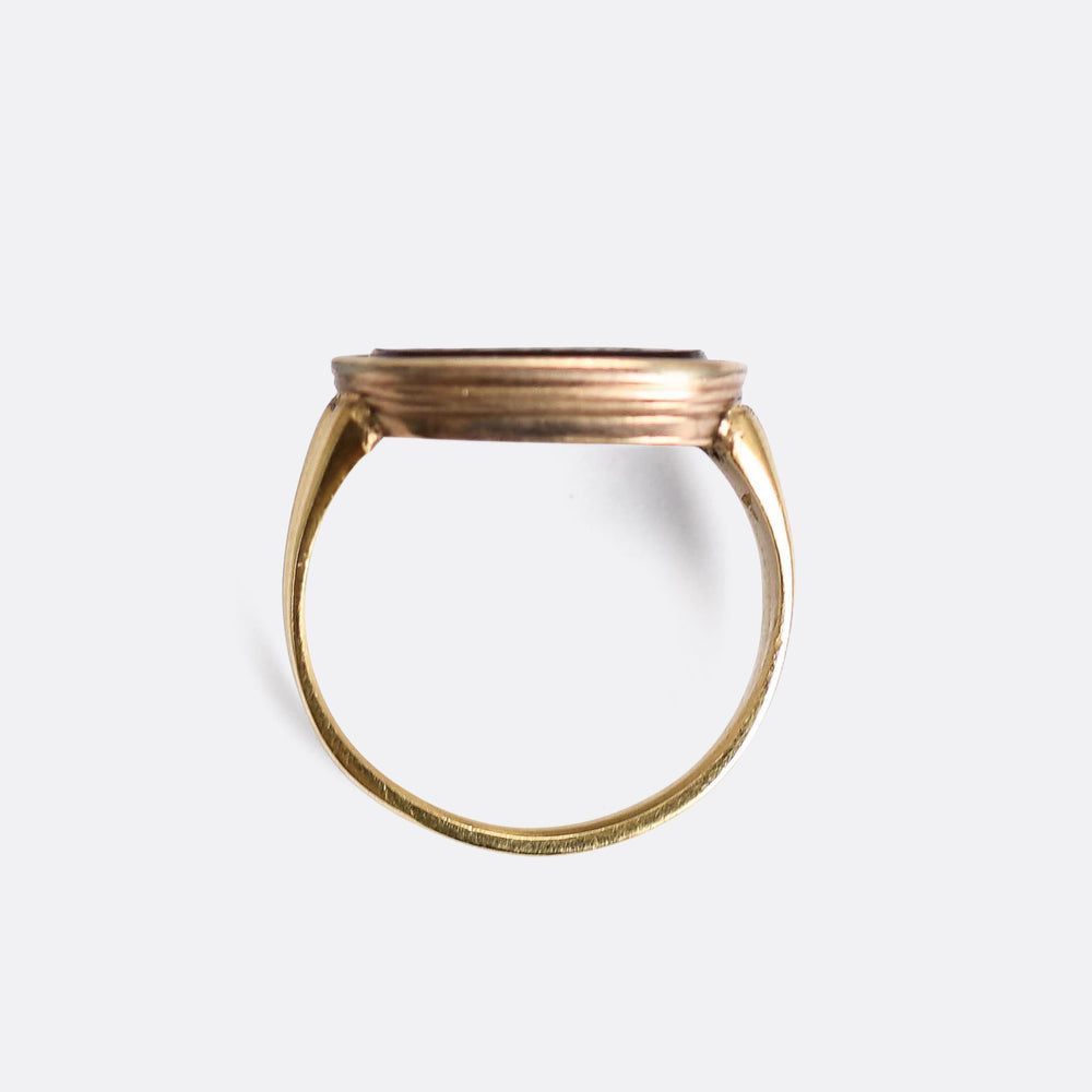 Georgian We part to meet again Love Token Intaglio Signet Ring