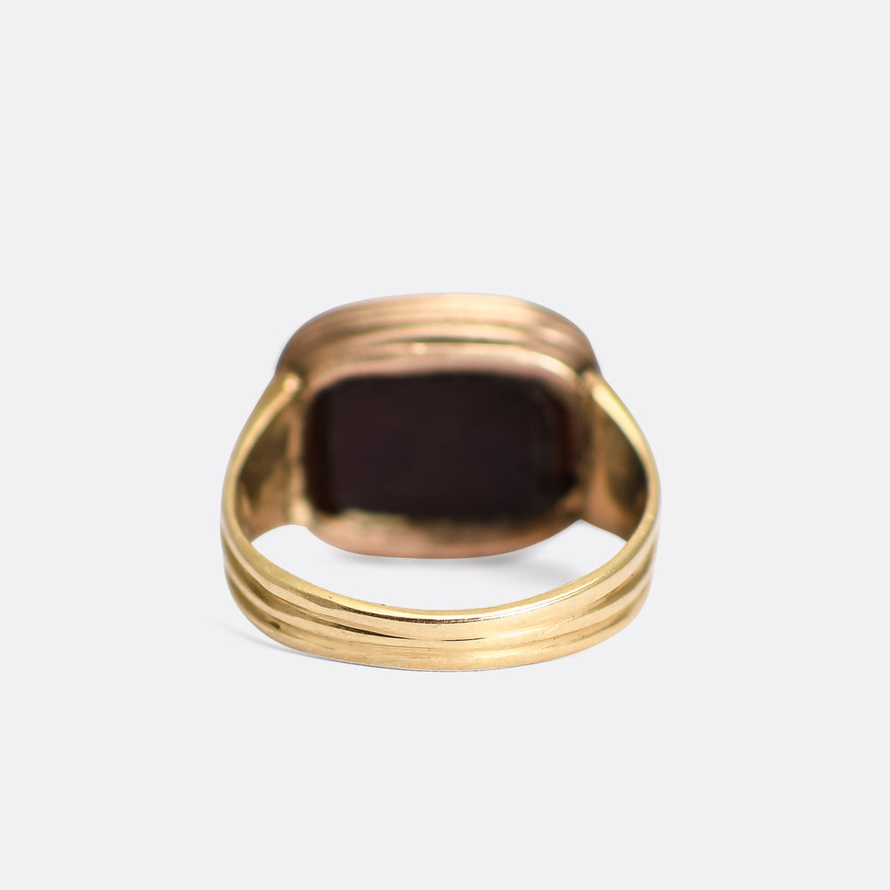 Georgian We part to meet again Love Token Intaglio Signet Ring
