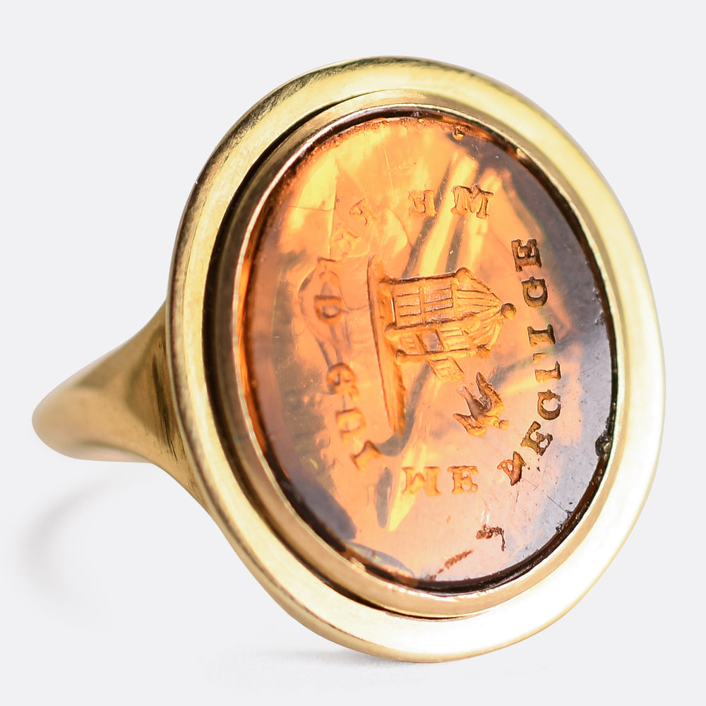 Georgian Who Neglects Me, Loses Me Tassie Signet Ring
