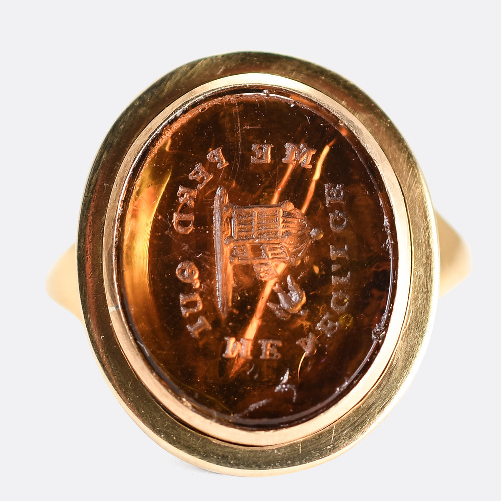 Georgian Who Neglects Me, Loses Me Tassie Signet Ring