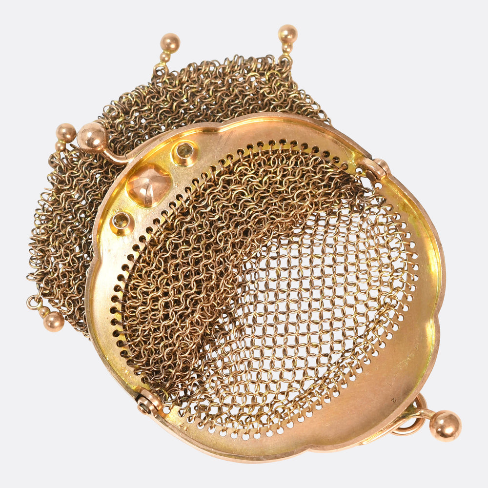 High Victorian Ruby & Diamond Miser's Purse