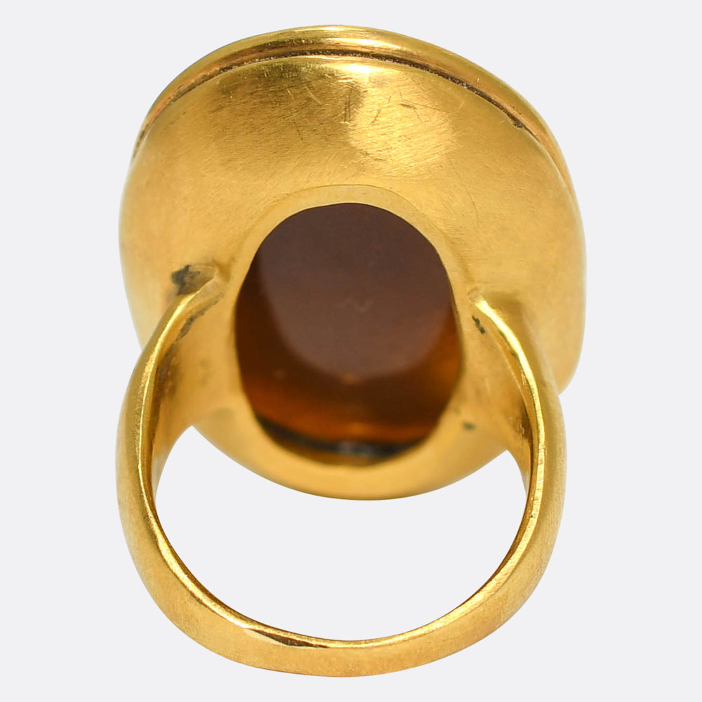 Late 18th Century Young Hercules Portrait Cameo Ring