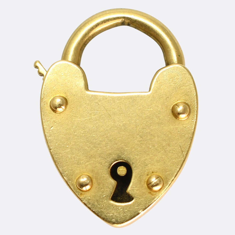 Late Victorian 18k Gold Heart Padlock