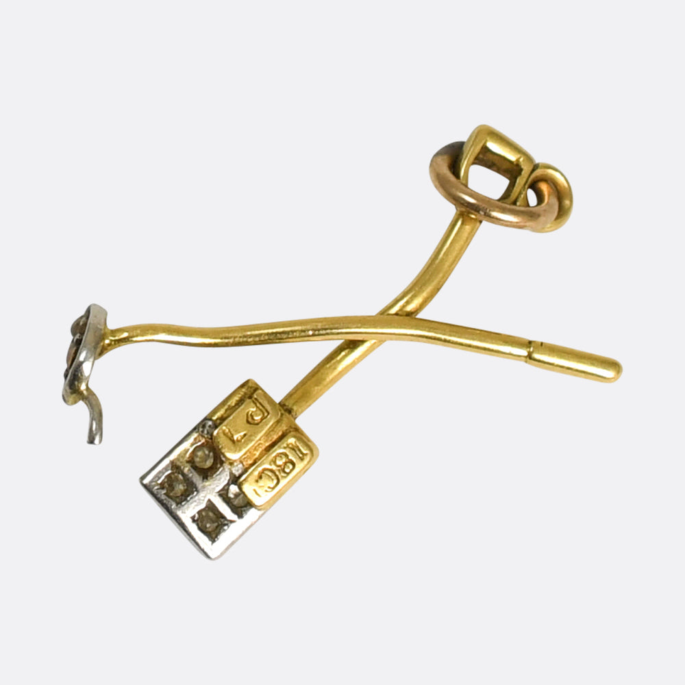 Late Victorian Diamond Gold Rush Charm