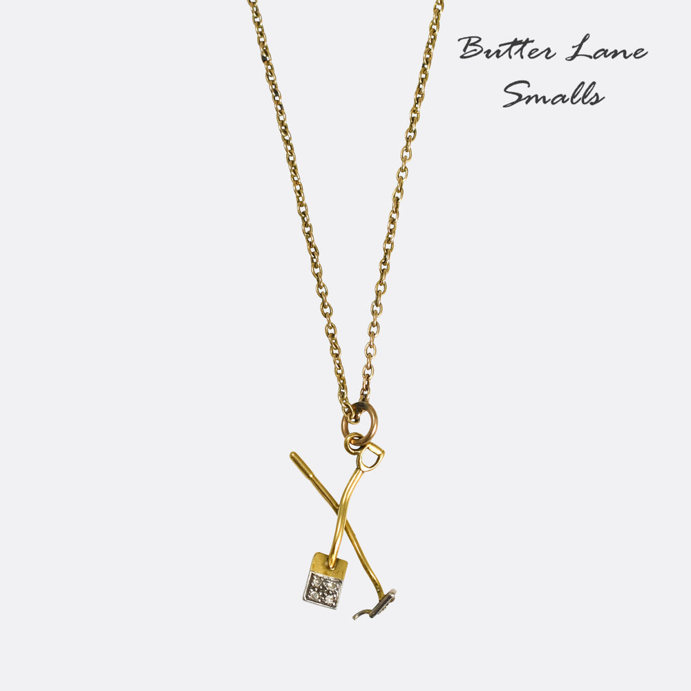Late Victorian Diamond Gold Rush Charm