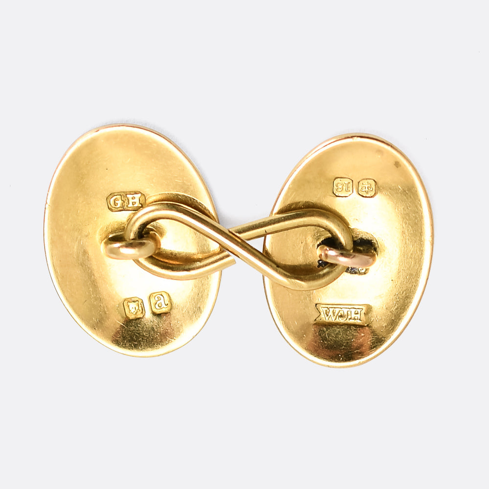 Late Victorian Golfers Cufflinks