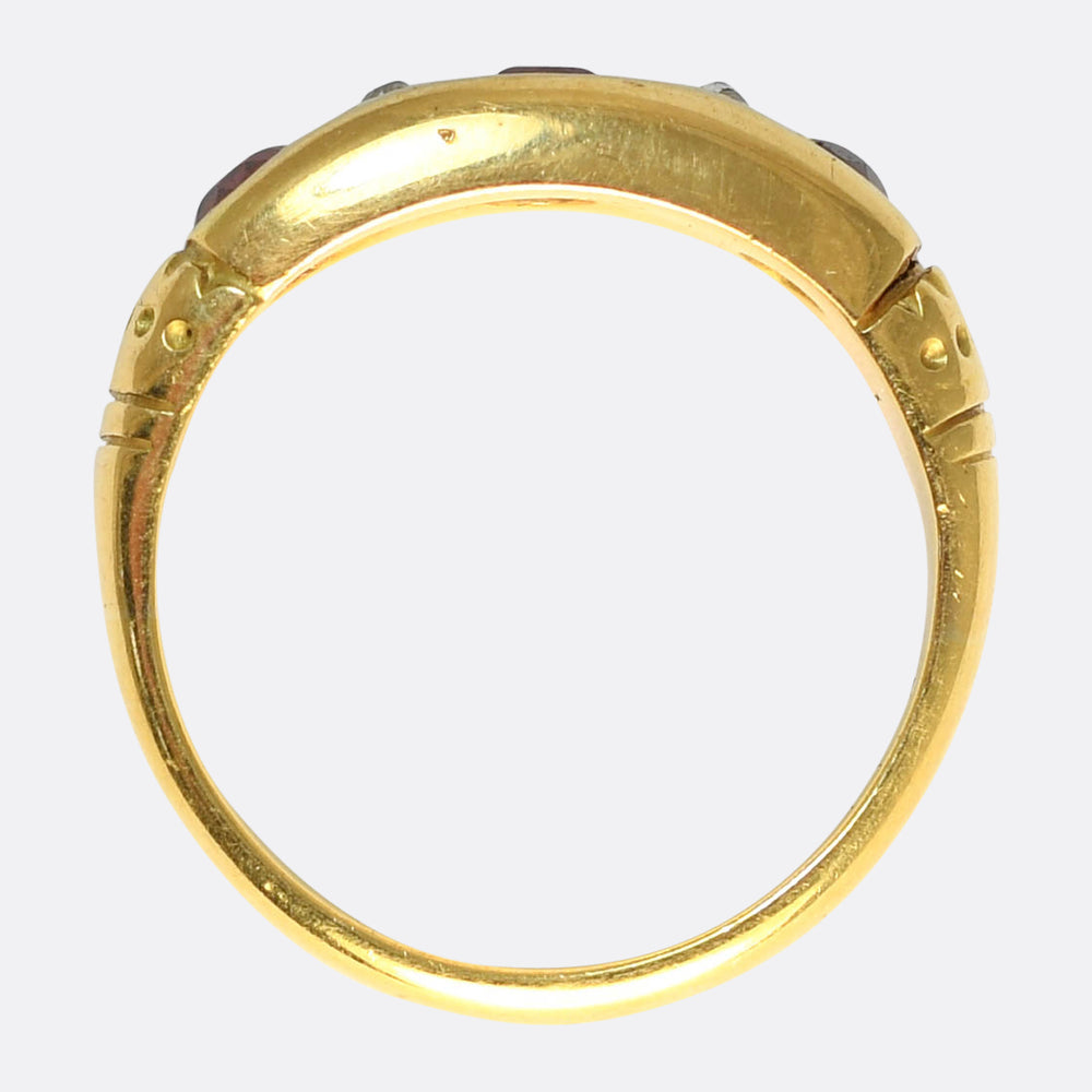 Late Victorian Ruby & Diamond 18k Gold Cigar Band