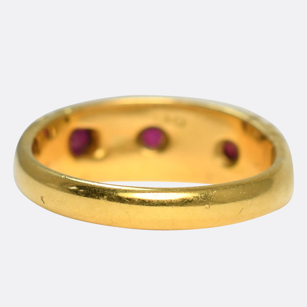 Late Victorian Ruby & Diamond 18k Gold Cigar Band
