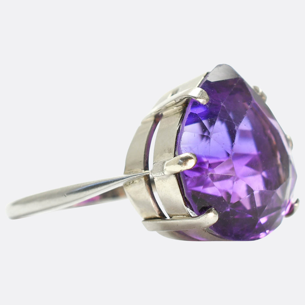 Mid-Century 13.1ct Amethyst Cocktail Ring