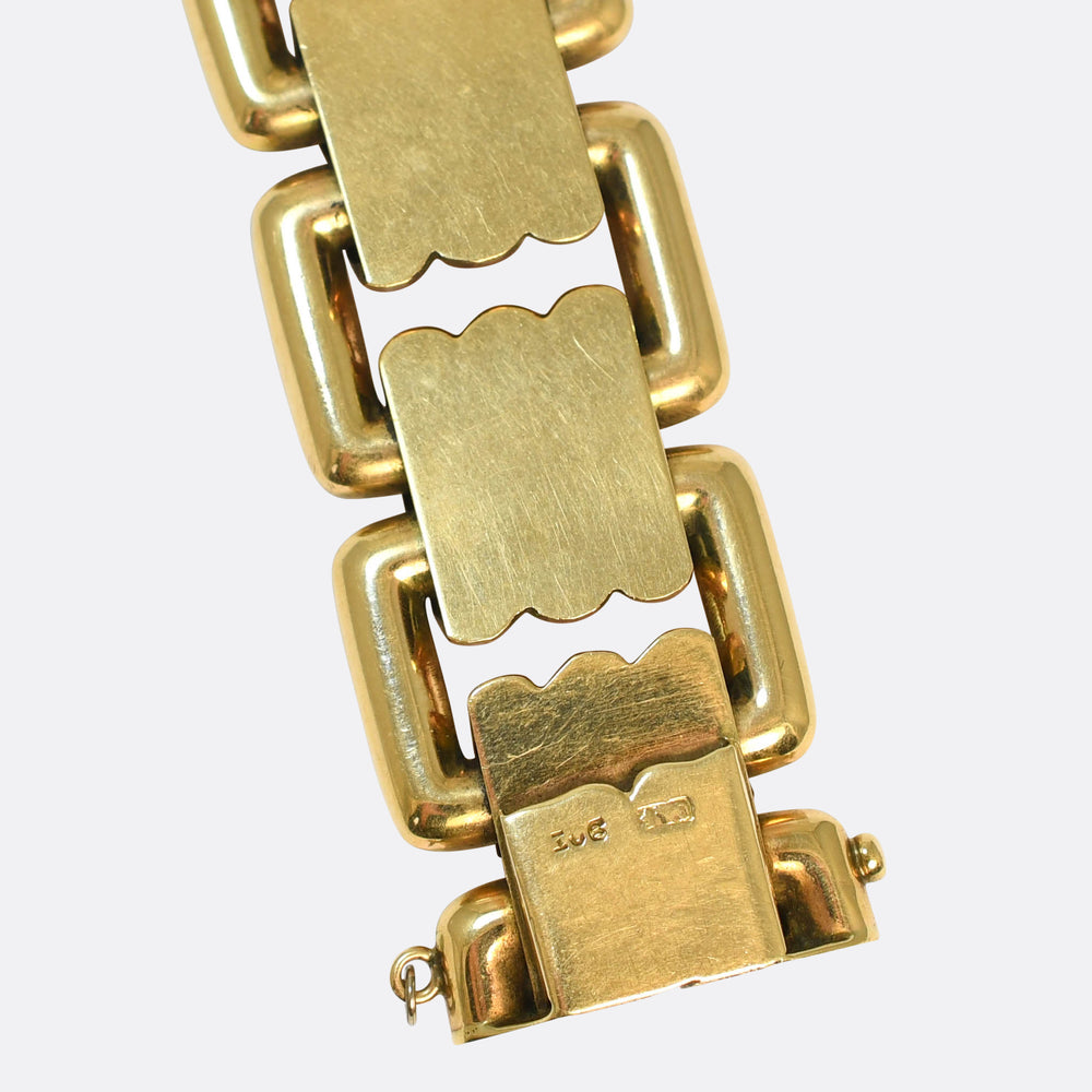 Mid-Century Gold Chunky Bracelet by Cropp & Farr