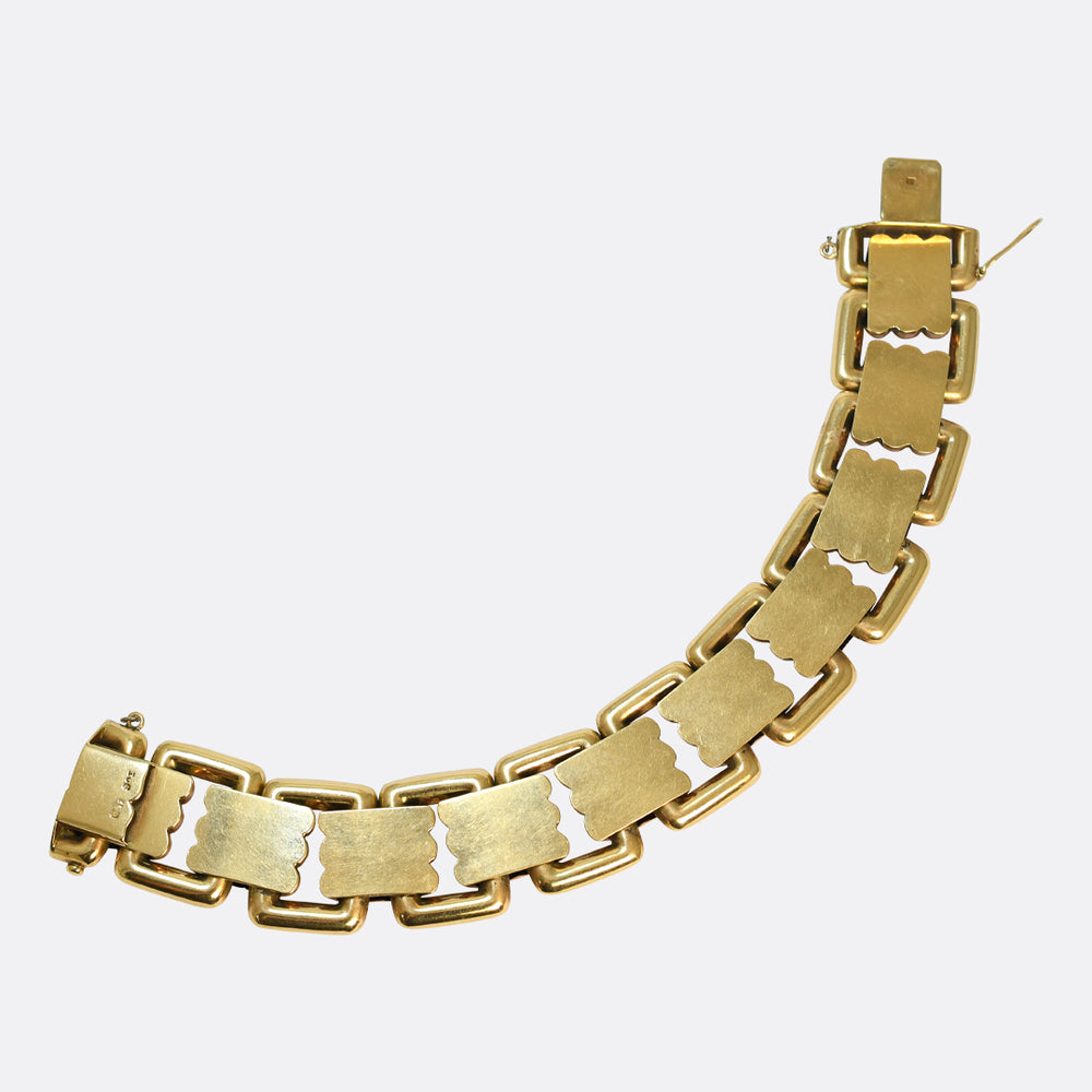Mid-Century Gold Chunky Bracelet by Cropp & Farr