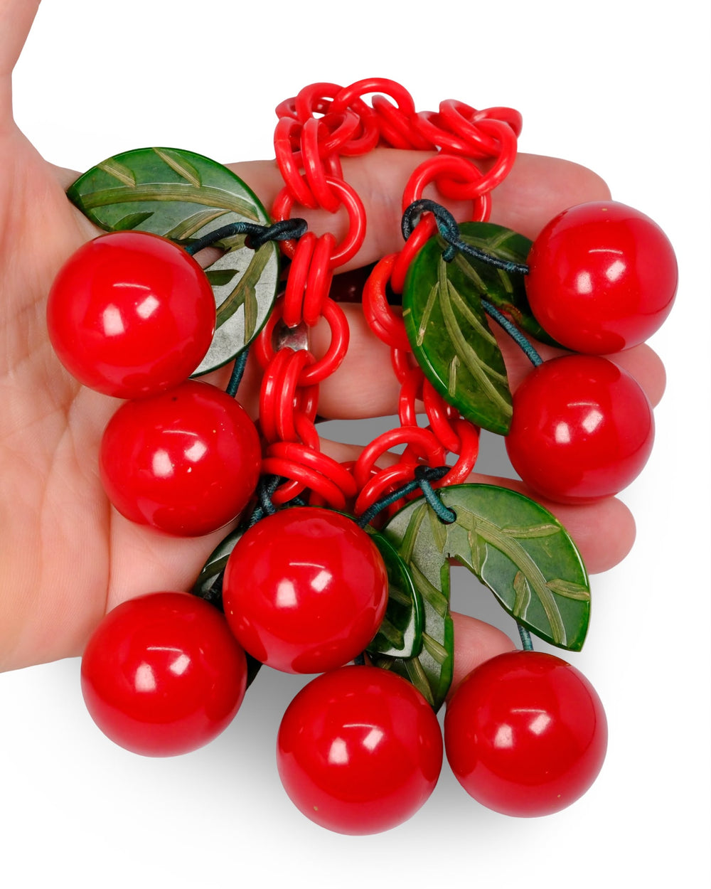 1940's Bakelite Cherry Necklace