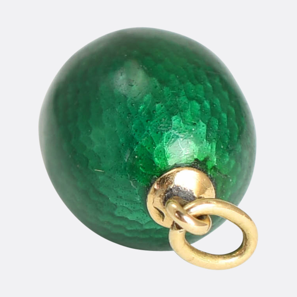 Pre-Revolution Russian Enamel Miniature Egg Pendant