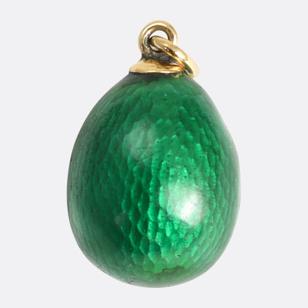 Pre-Revolution Russian Enamel Miniature Egg Pendant