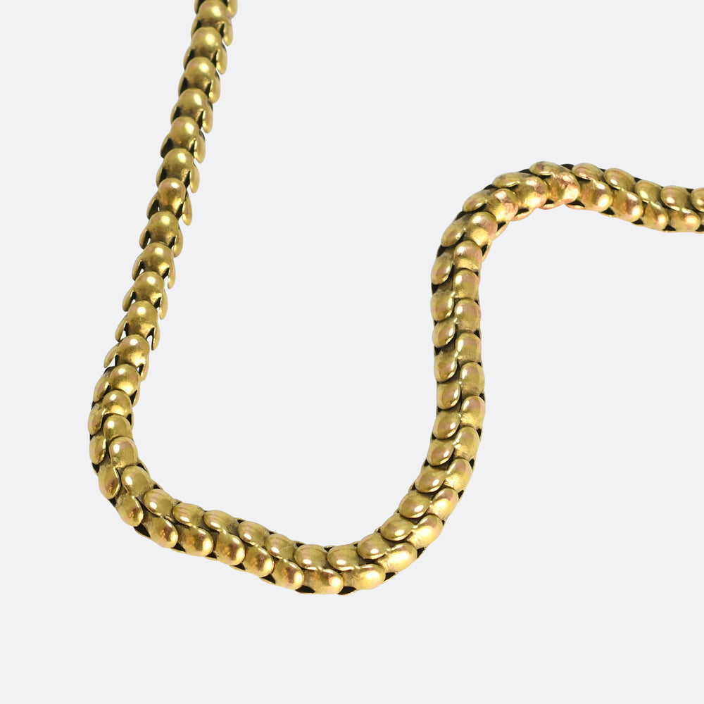 Regency Period Emerald Snake & Heart Collar