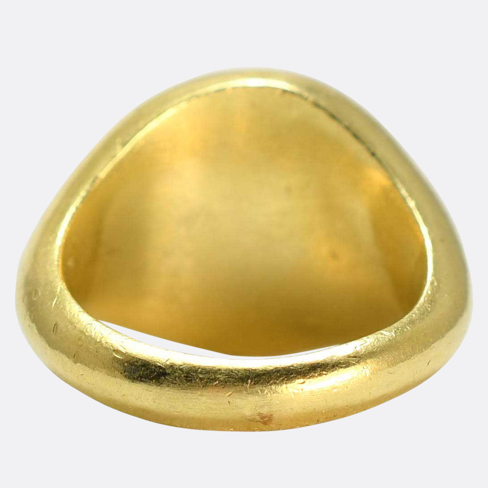 Roman Asclepius & Hygeia Carnelian Intaglio Signet Ring