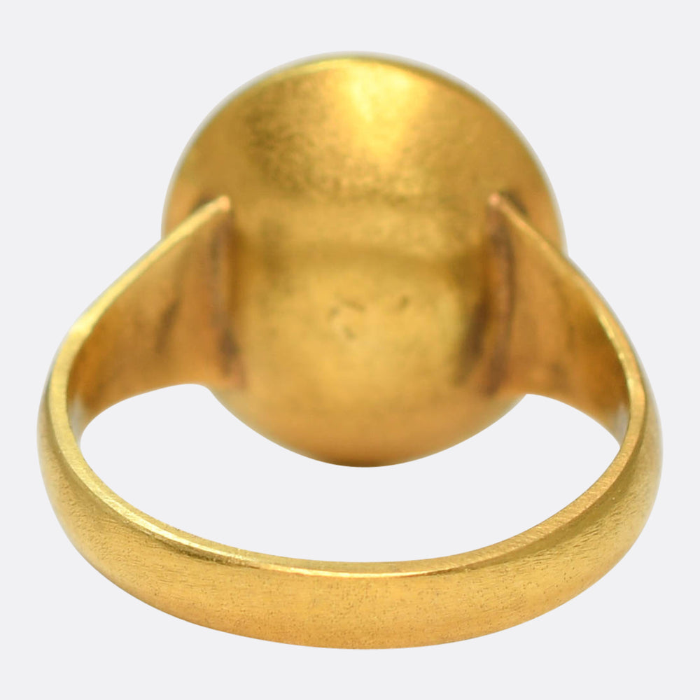 Roman Zeus Intaglio in 18k Georgian Ring Mount