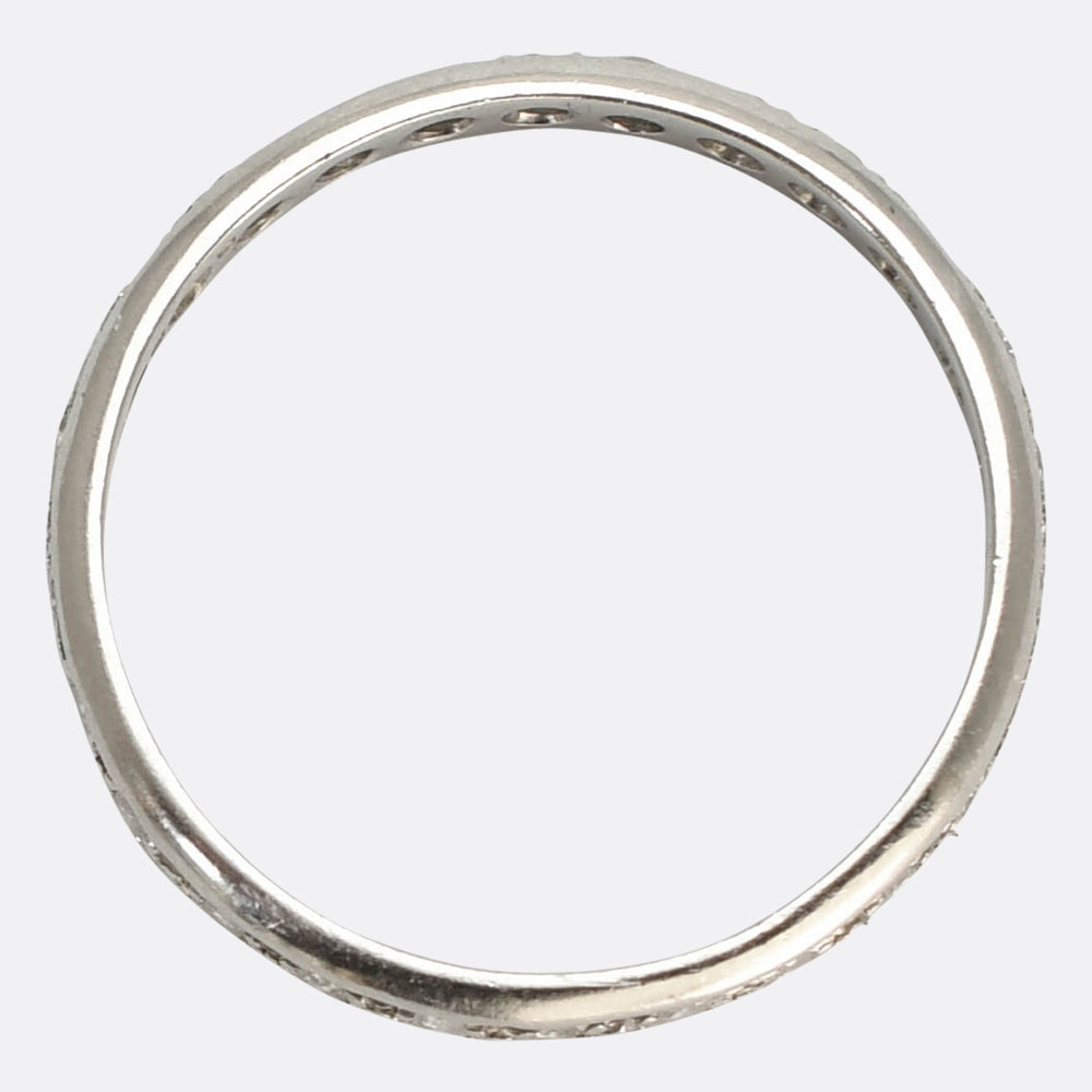 Slim Art Deco Diamond Eternity Ring