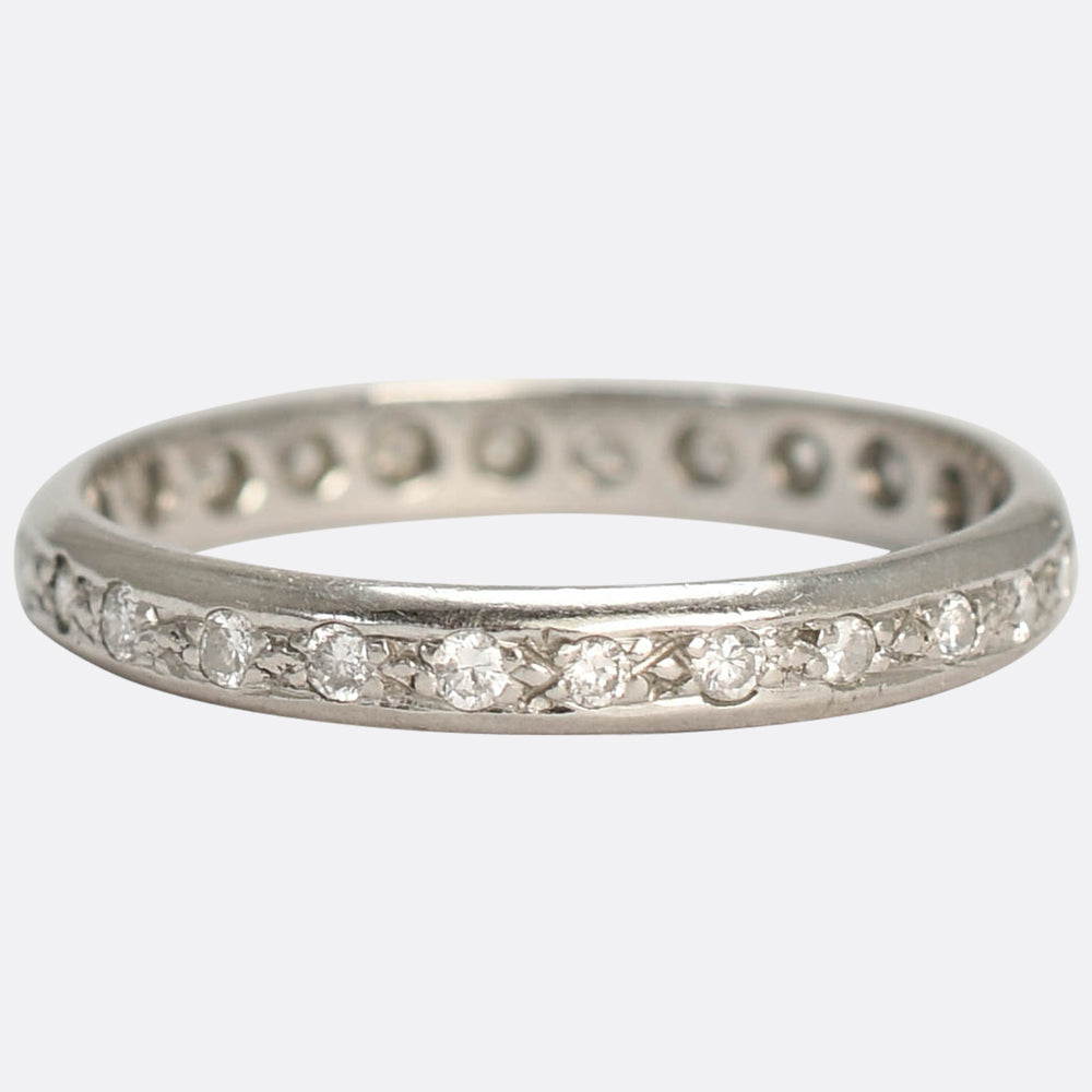 Slim Art Deco Diamond Eternity Ring