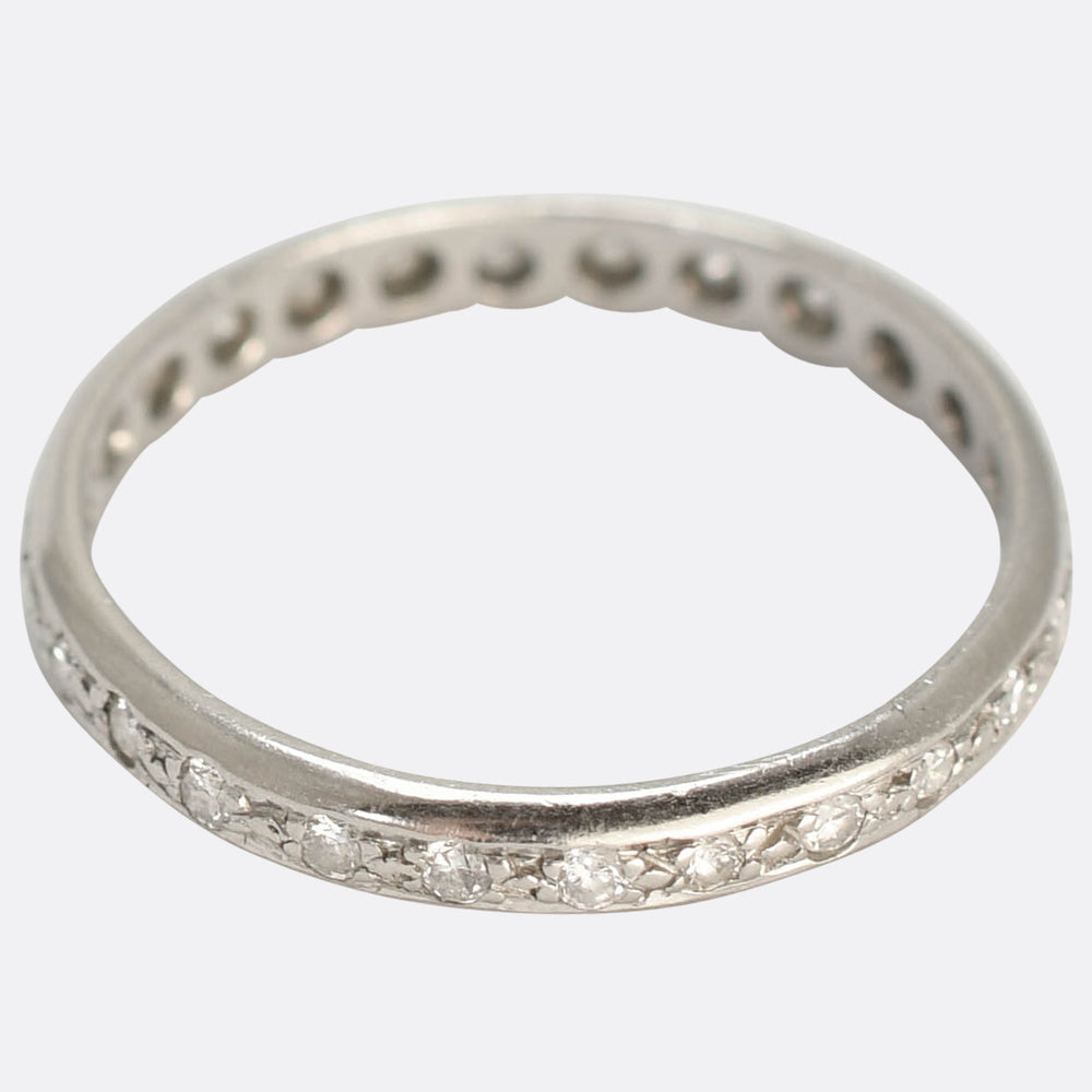 Slim Art Deco Diamond Eternity Ring