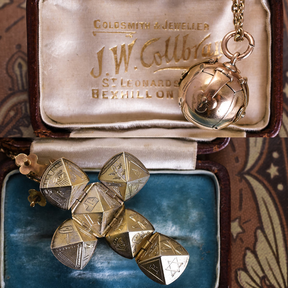 Victorian Masonic Orb Pendant