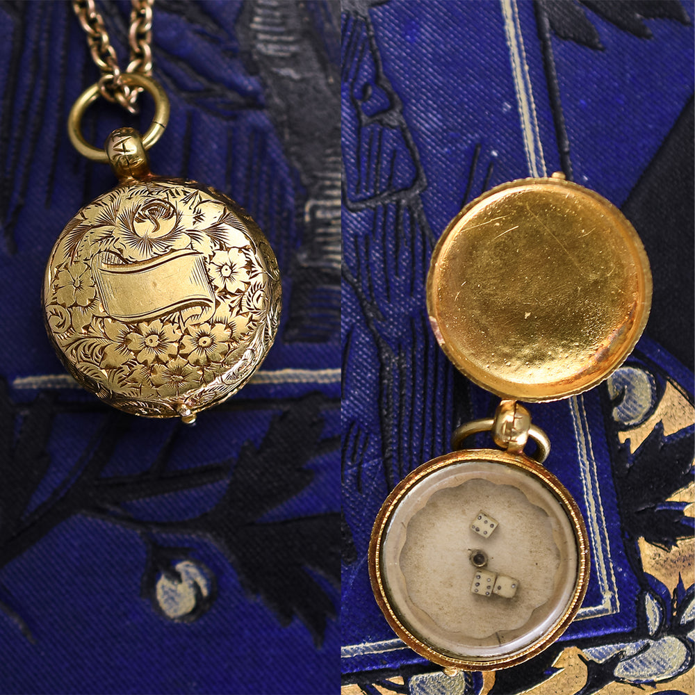 Georgian Gold Miniature Dice Charm