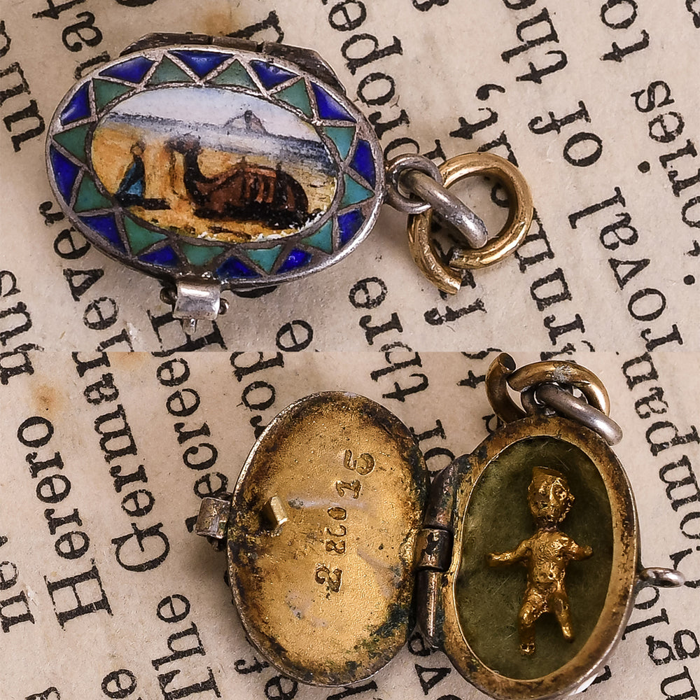 Egyptian Revival Moses Basket Charm