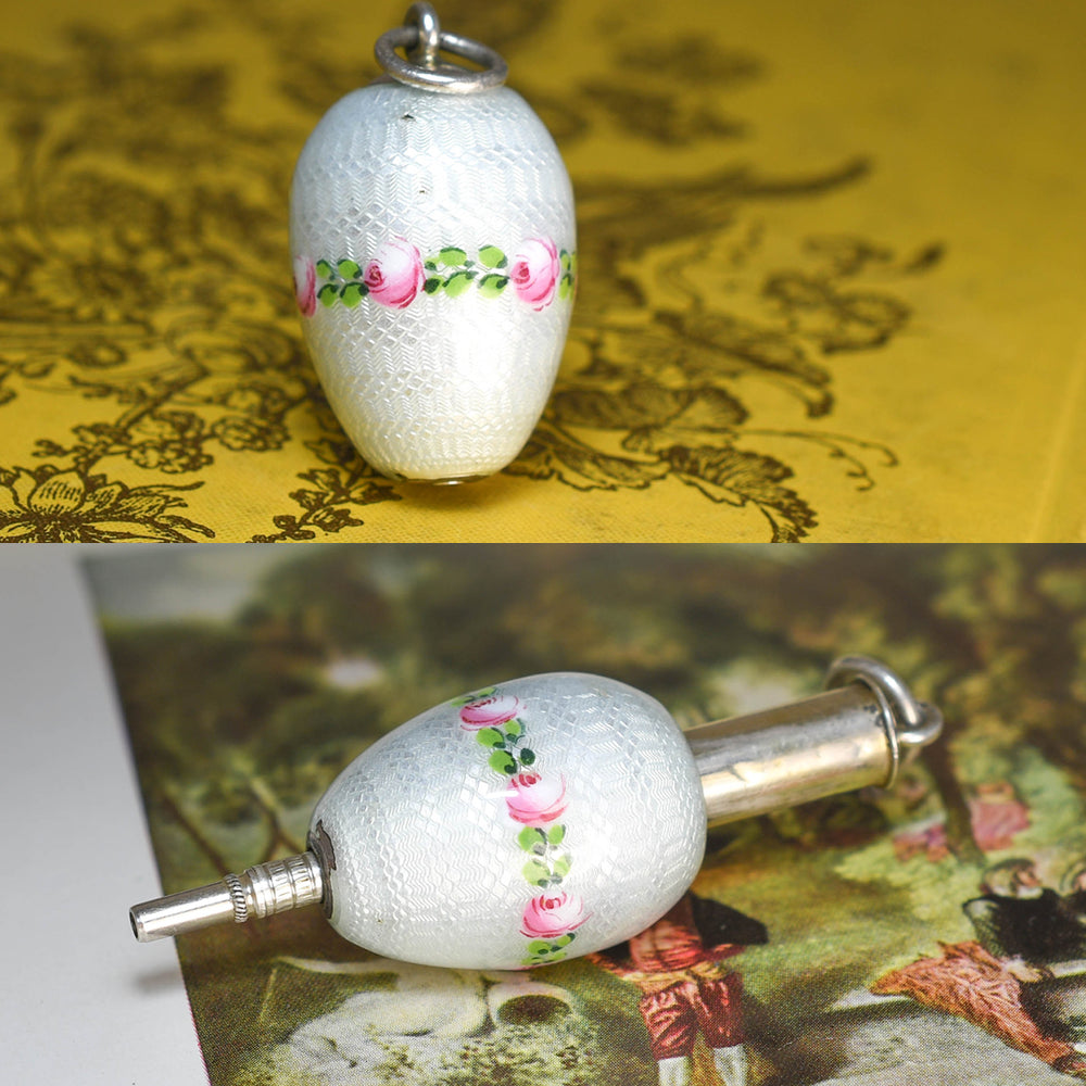 1930's Swiss Enamel Egg Pencil Pendant
