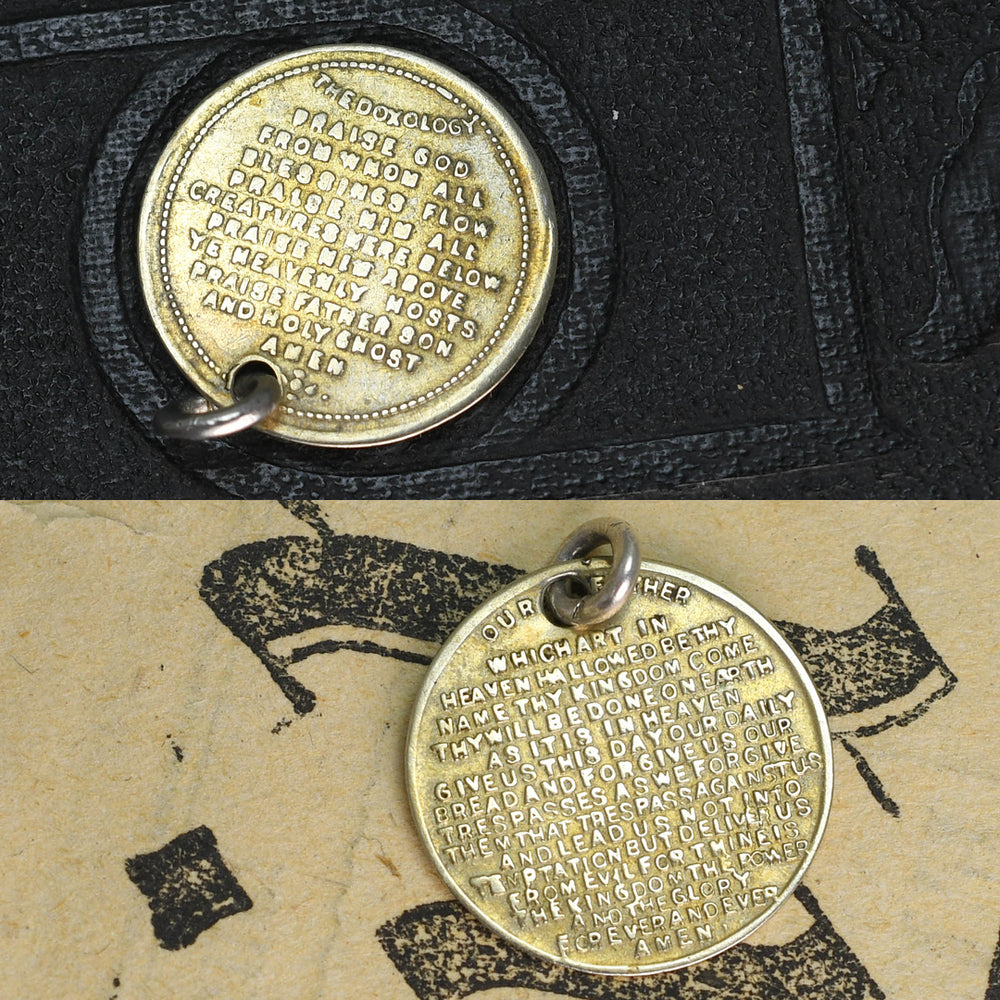 Mid-Century Miniature Prayer Coin Charm