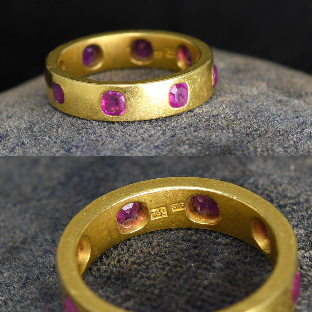 Early 19th Century Russian 18k Gold Ruby Eternity Ring