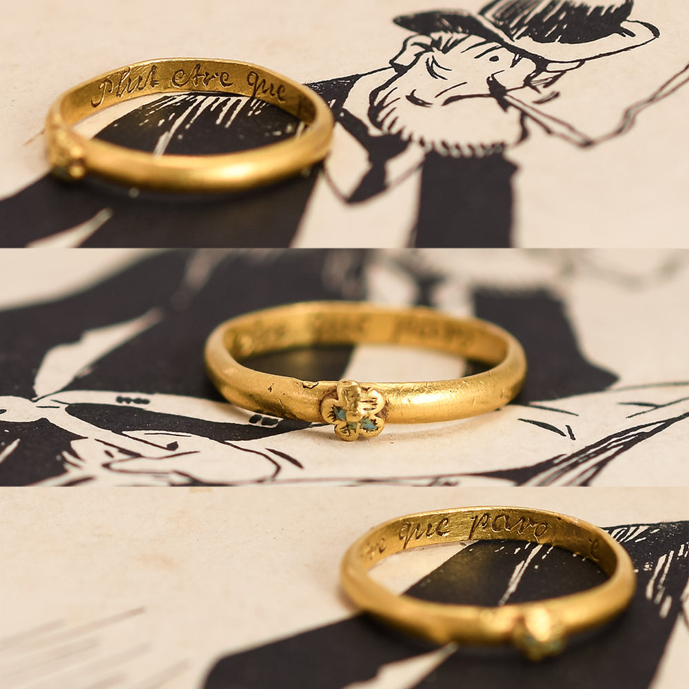 17th Century Perhaps It Will Appear French Posy Ring