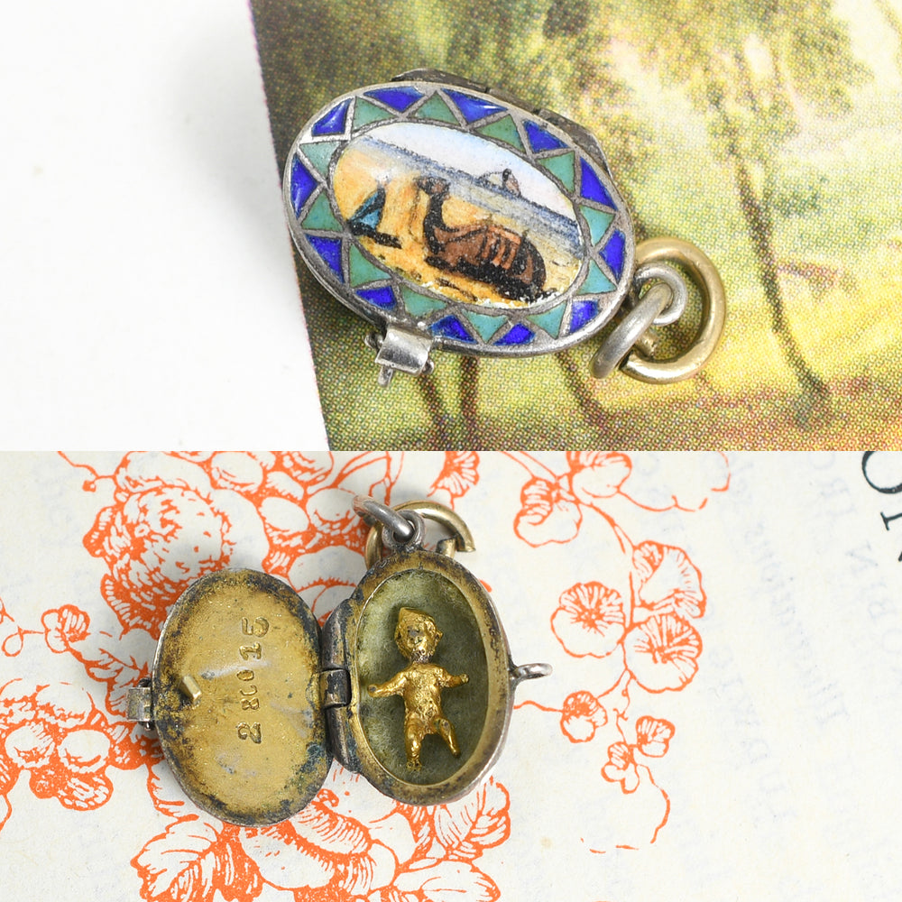 Egyptian Revival Moses Basket Charm