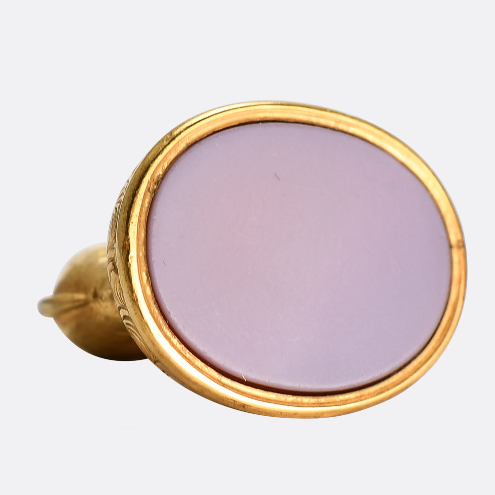 Victorian 15k Gold Sardonyx Elephant Fob