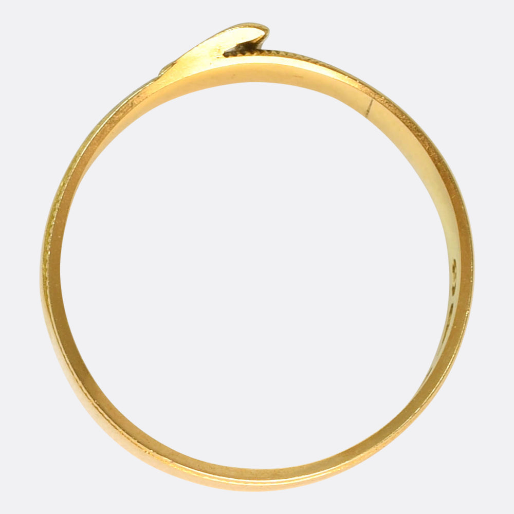 Victorian 18k Gold Buckle Ring