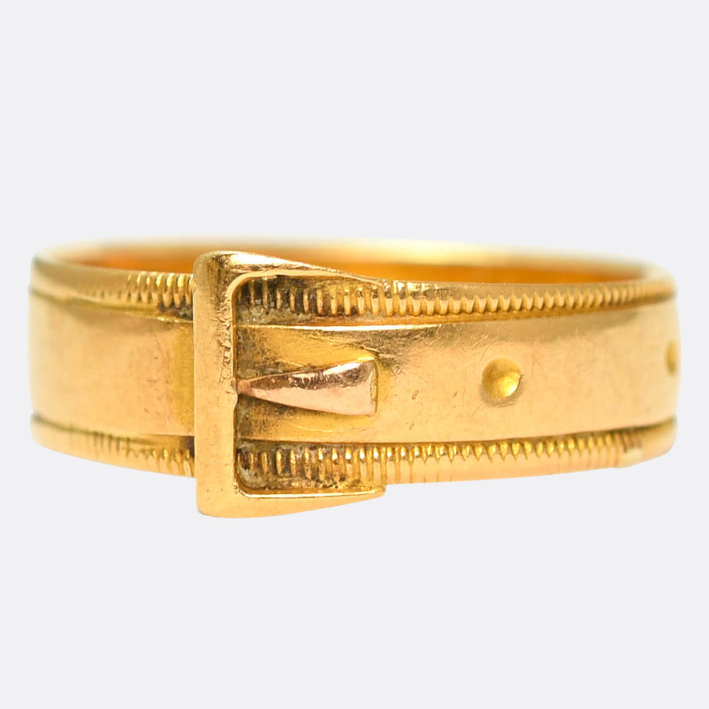 Victorian 18k Gold Buckle Ring