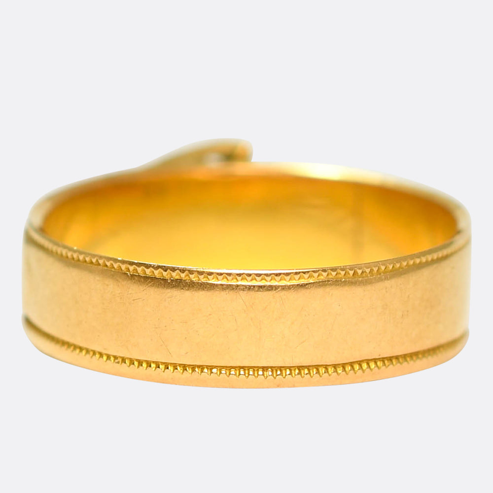 Victorian 18k Gold Buckle Ring