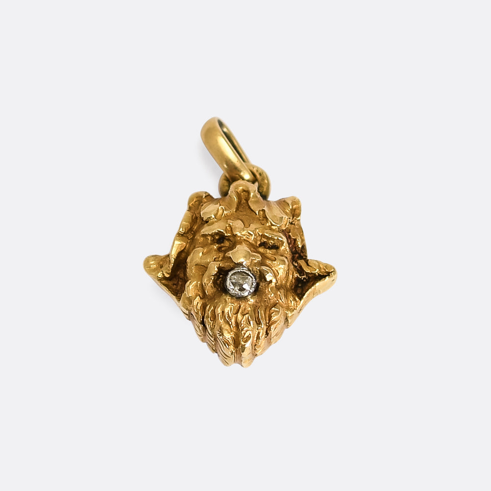 Victorian 18k Gold Gargoyle Charm