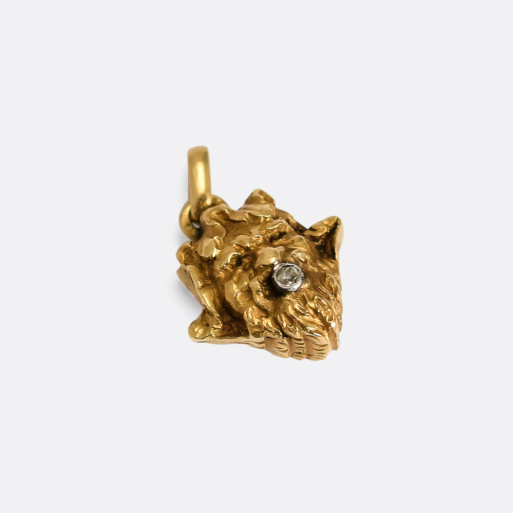 Victorian 18k Gold Gargoyle Charm