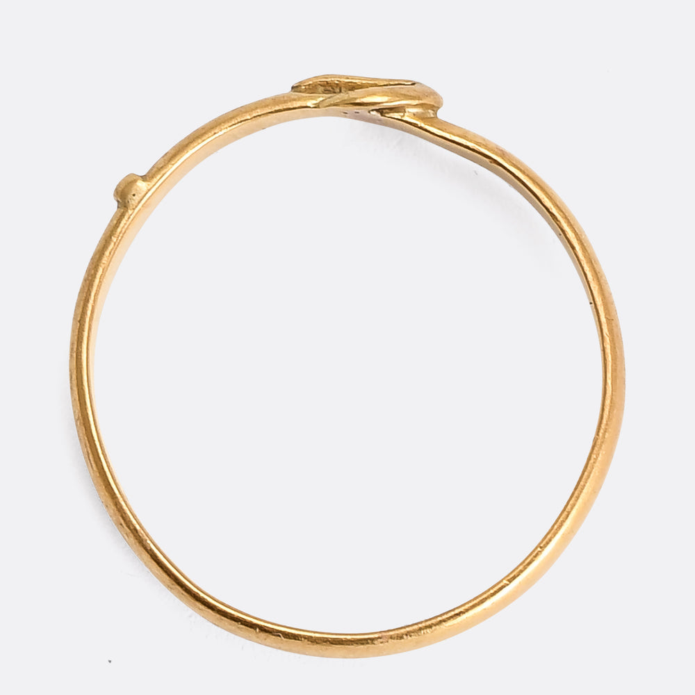 Victorian 22k Gold Slim Buckle Ring