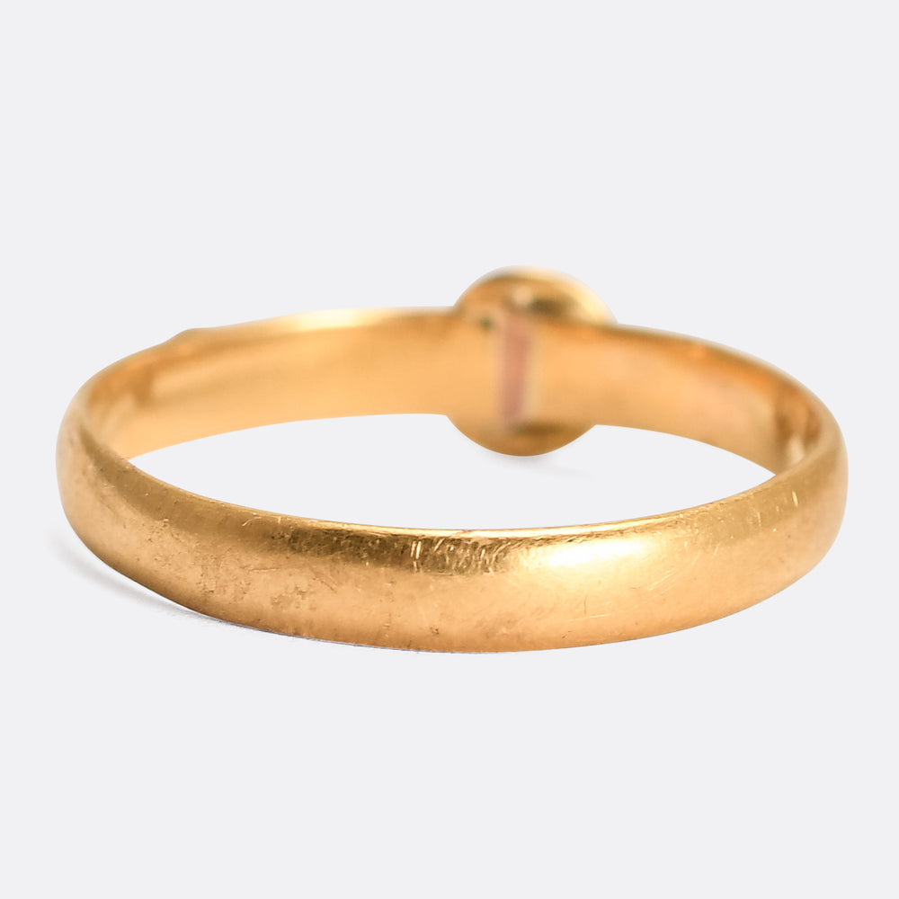 Victorian 22k Gold Slim Buckle Ring