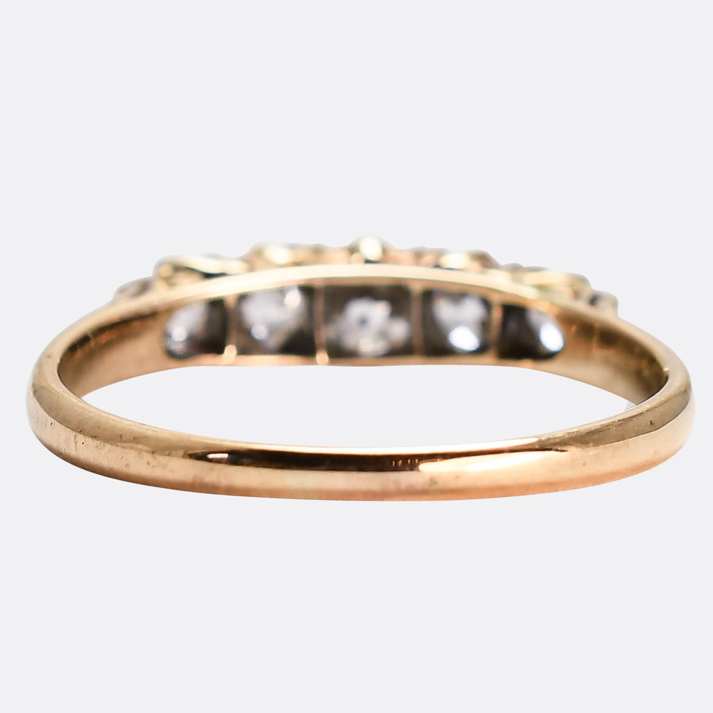Victorian 5-Stone Old Cut Diamond Ring