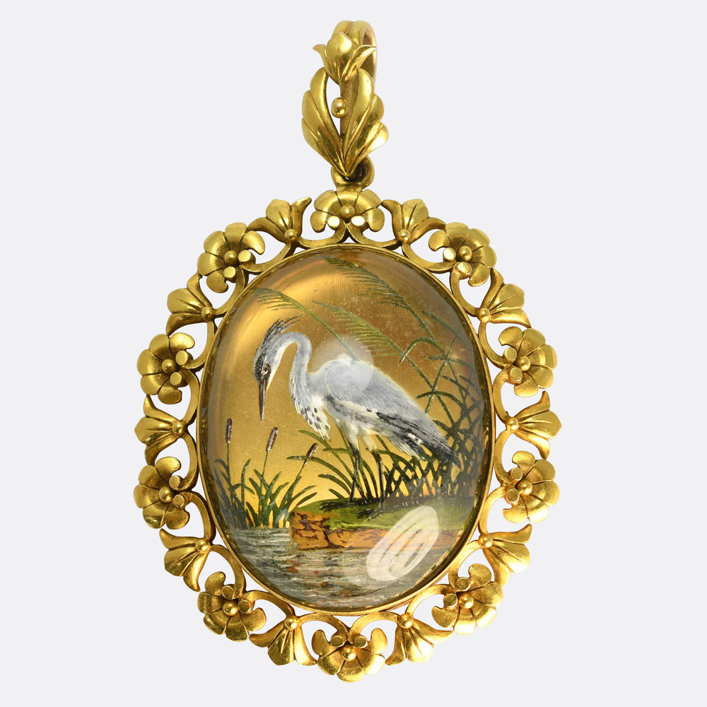 Victorian Aesthetic Movement Essex Crystal Locket
