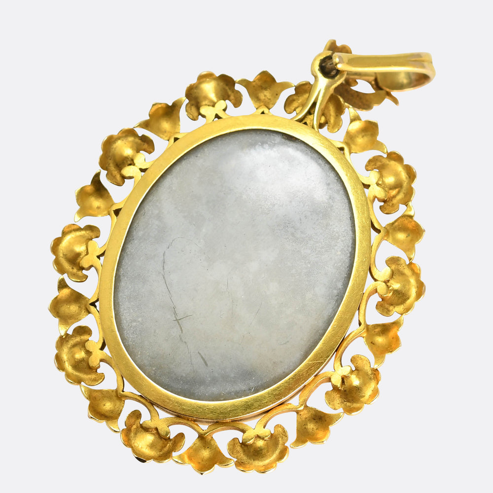 Victorian Aesthetic Movement Essex Crystal Locket